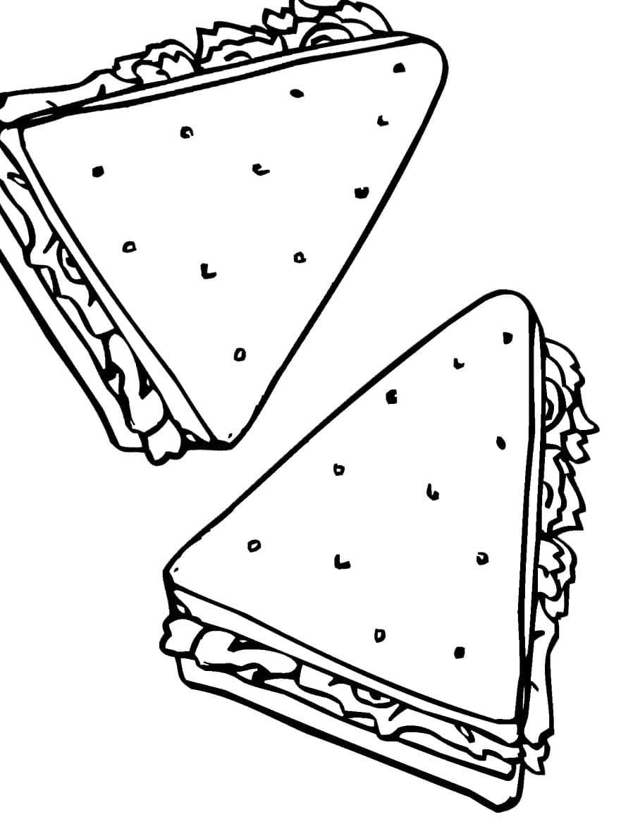 Sendvič k vytisknutí zdarma omalovánka