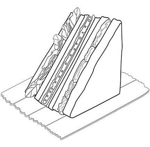 Sendvič prostý tisknutelné omalovánka