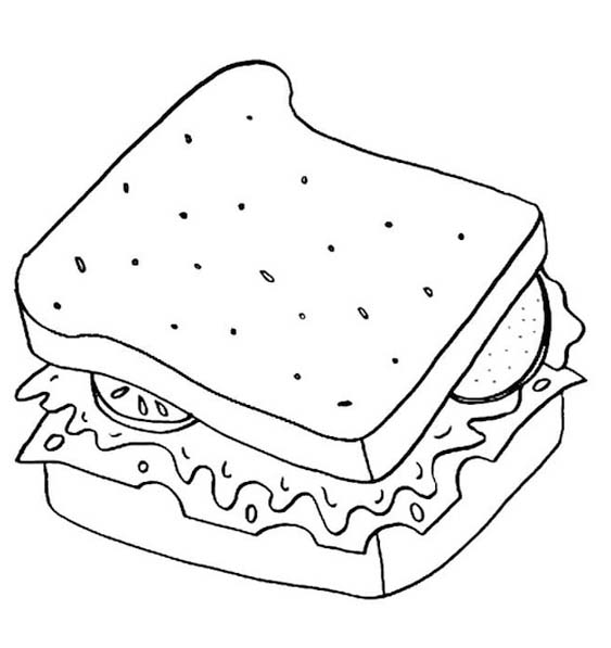 Sendvič zdarma pro děti omalovánka