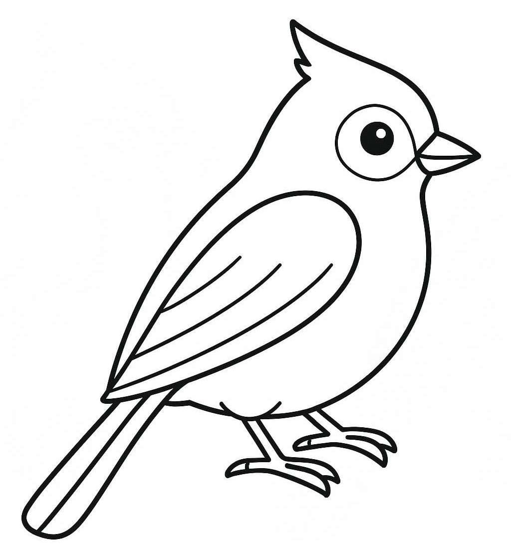 Sýkora snadný tisknutelné omalovánka