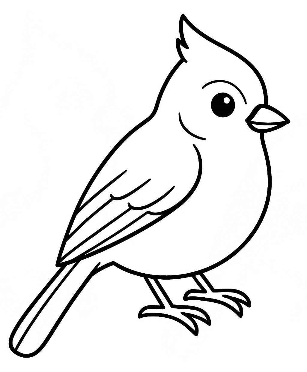 Sýkora zdarma snadný tisknutelné omalovánka