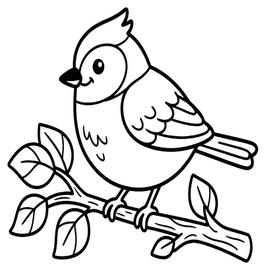 Sýkora zdarma tisknutelné pro děti omalovánka