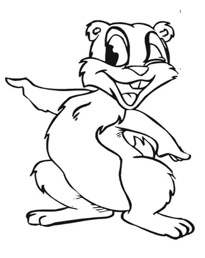 Sysel k vytisknutí zdarma omalovánka