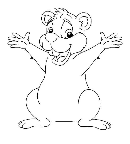 Sysel zdarma pro děti omalovánka