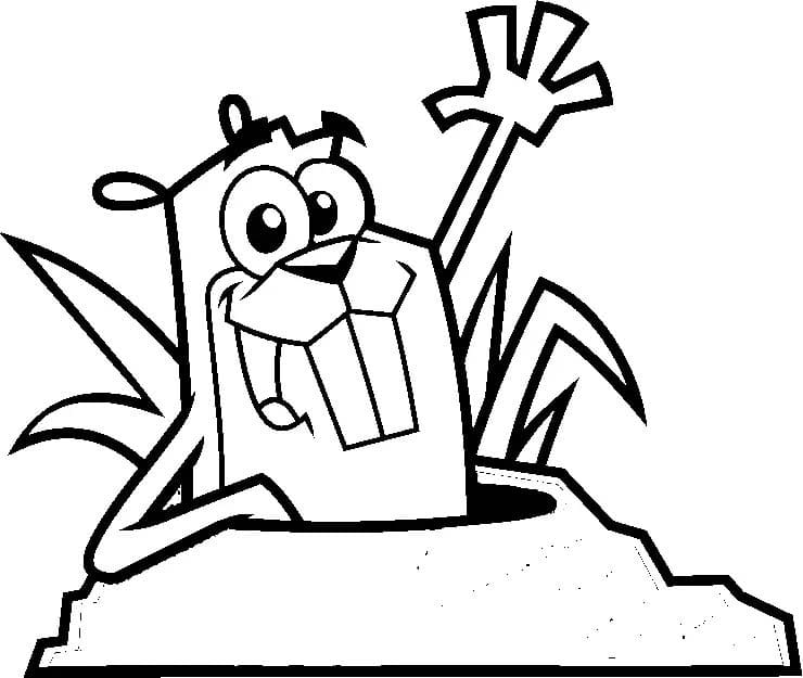 Sysel zdarma základní tisknutelné omalovánka