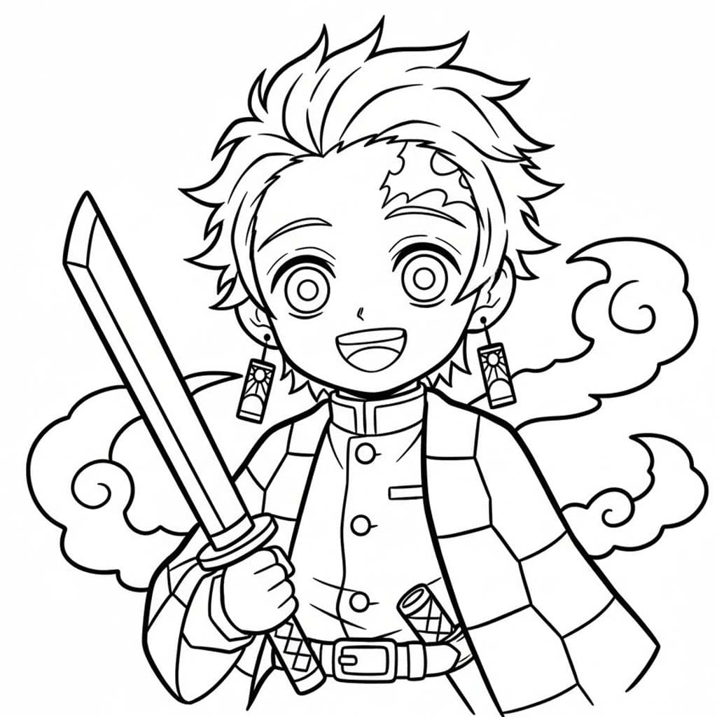Tanjiro omalovánky