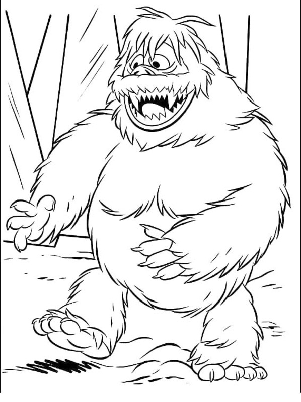 Yetti tisknutelné pro děti omalovánka