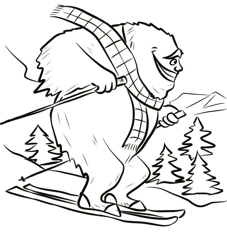 Yetti zdarma snadný omalovánka