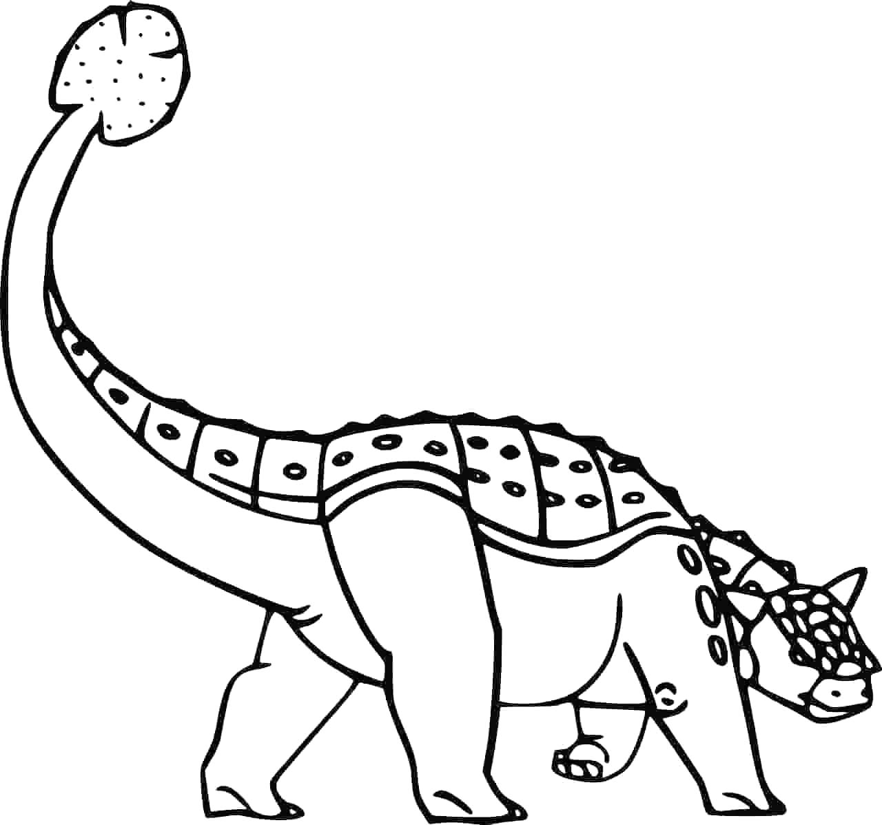 Ankylosaurus k vytisknutí omalovánka