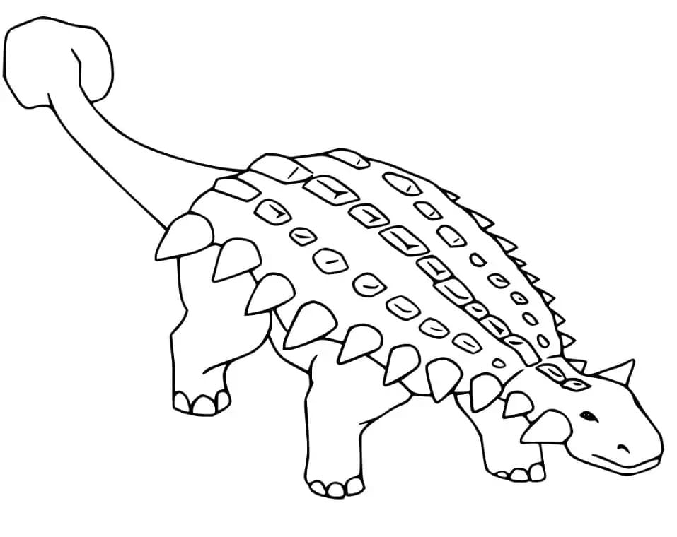 Ankylosaurus zdarma prostý omalovánka