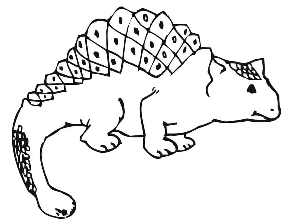 Ankylosaurus zdarma tisknutelné pro děti omalovánka