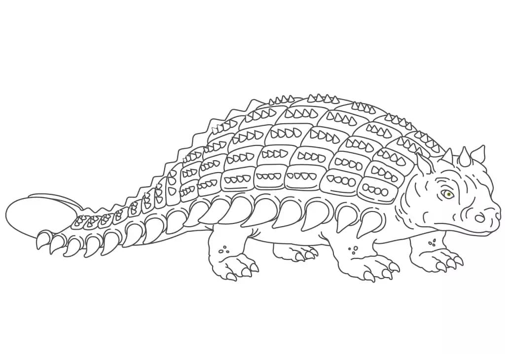 Ankylosaurus zdarma základní omalovánka