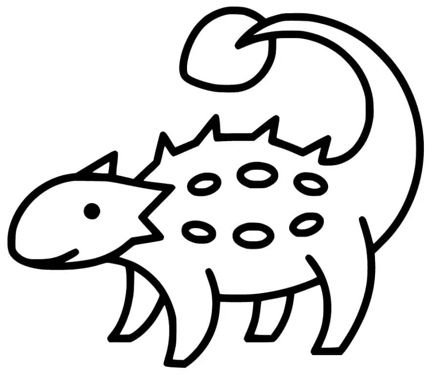 Ankylosaurus zdarma omalovánka