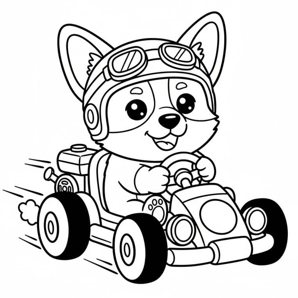 Corgi zdarma prostý omalovánka