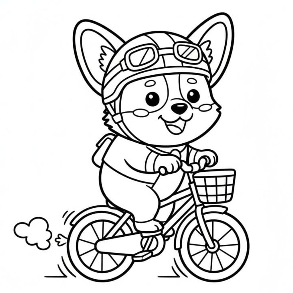 Corgi zdarma snadný omalovánka