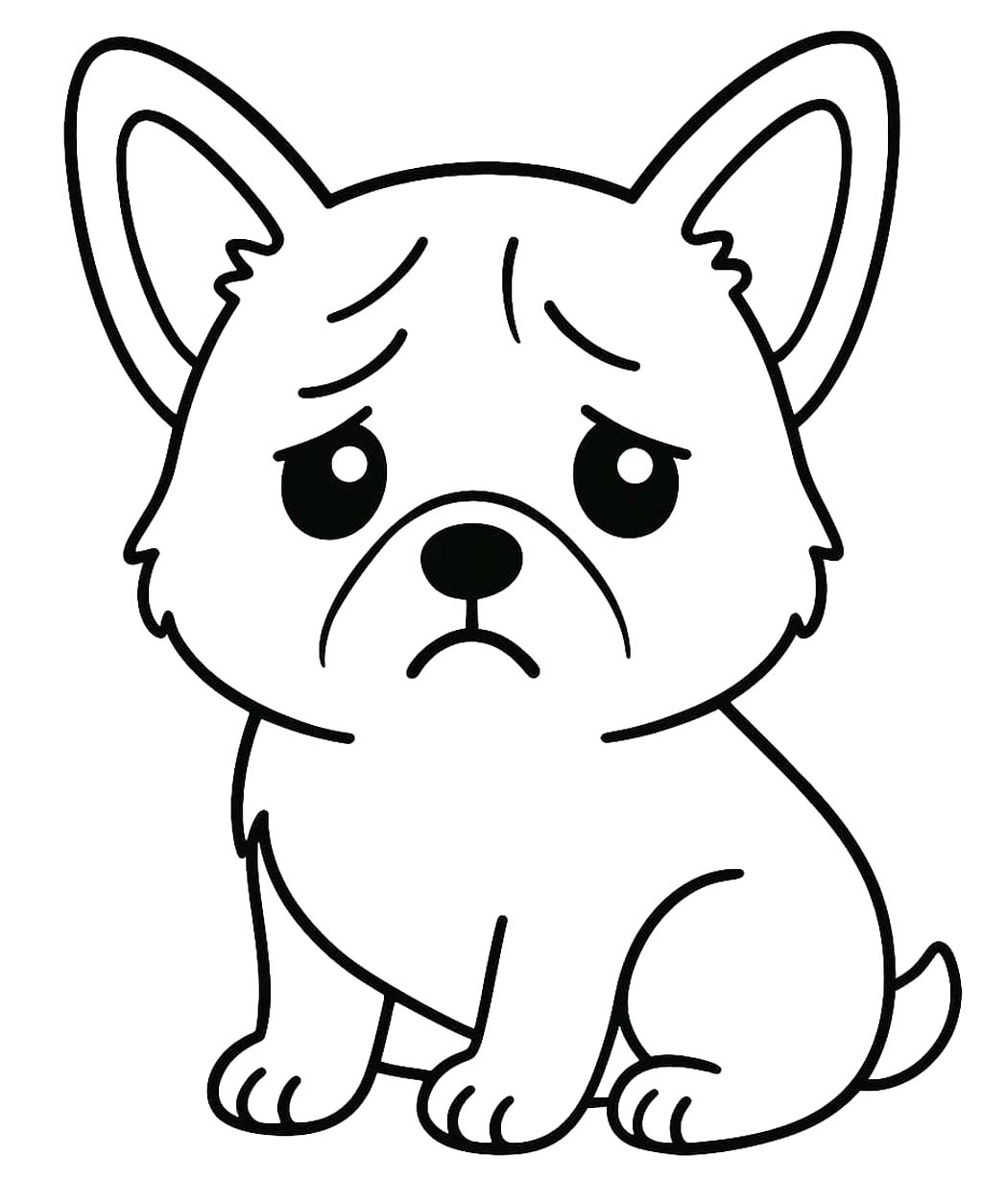 Corgi zdarma základní omalovánka