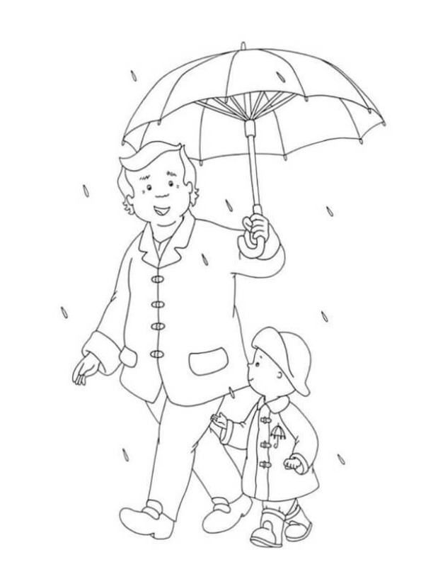 Déšť zdarma omalovánka