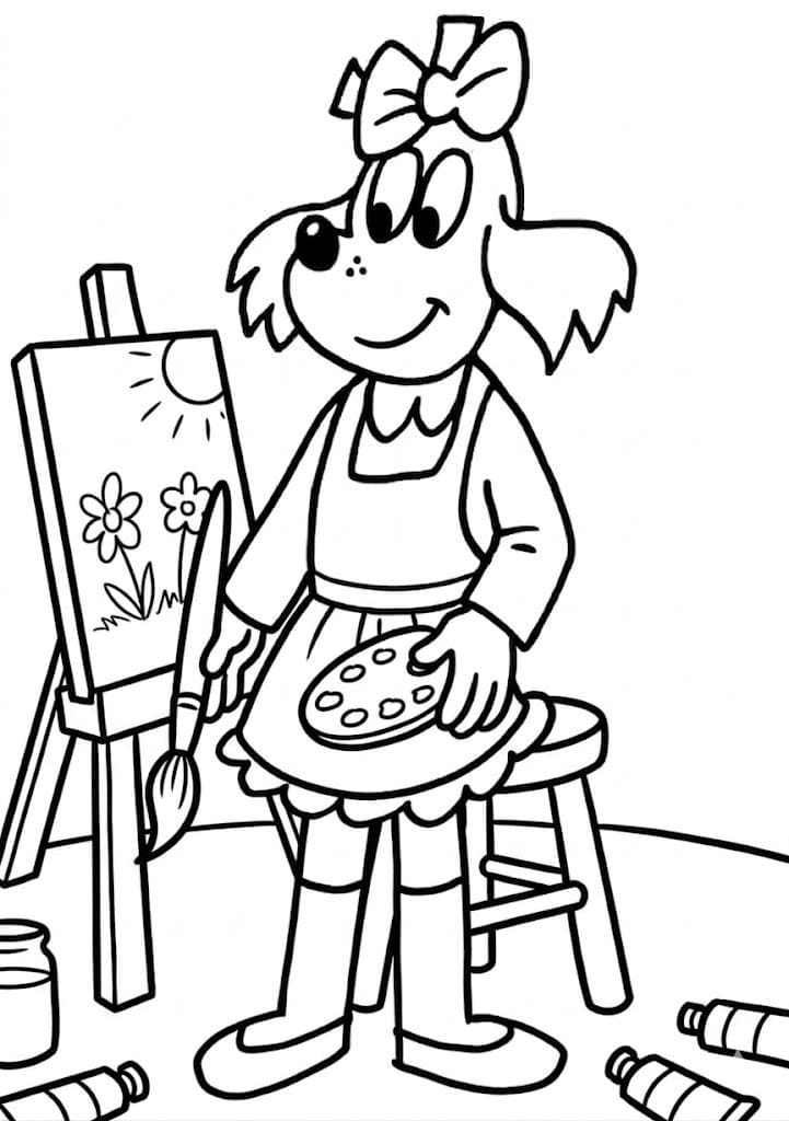 Fifinka k vytisknutí zdarma omalovánka