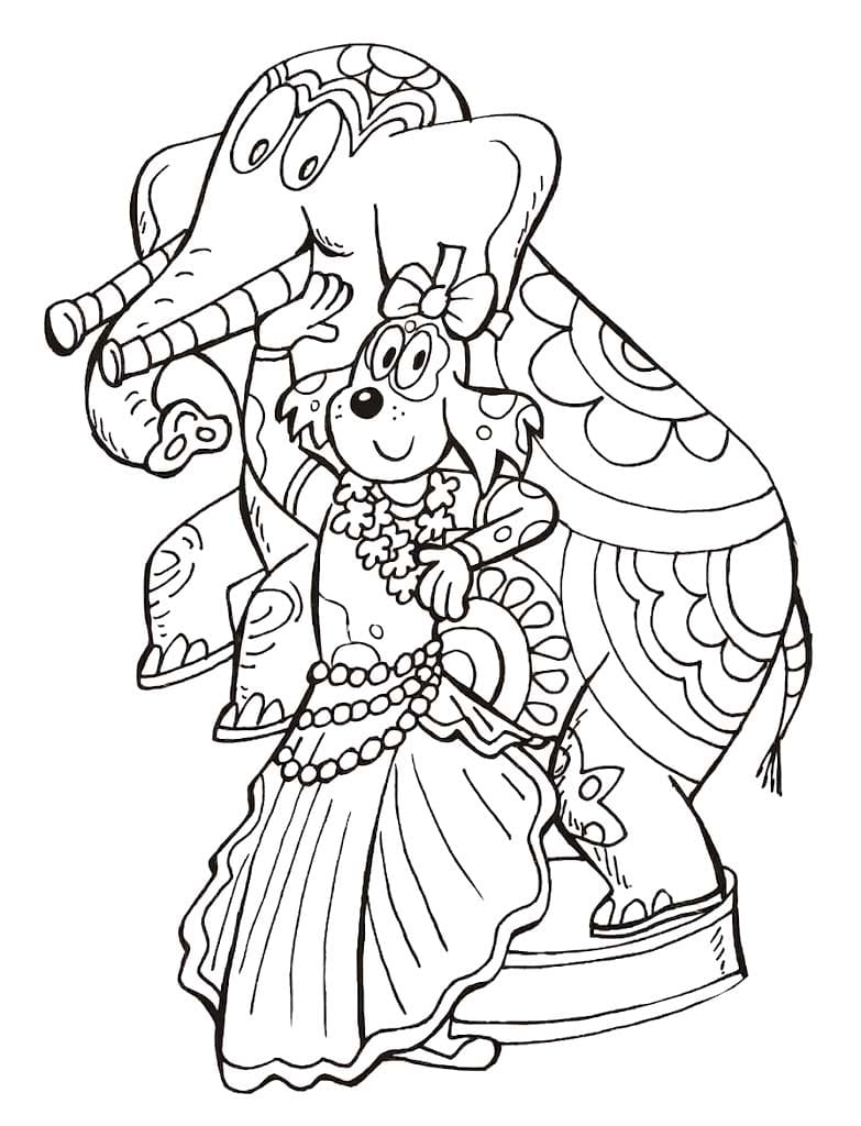 Fifinka tisknutelné omalovánka