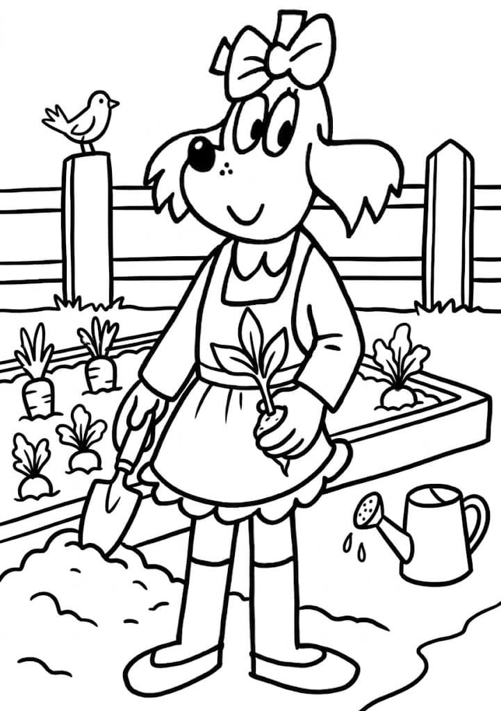 Fifinka zdarma pro děti omalovánka