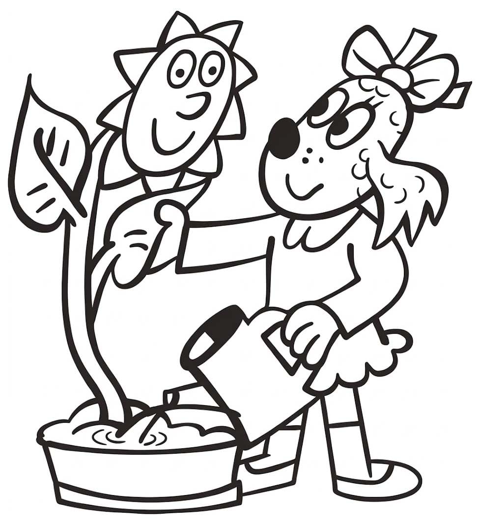 Fifinka zdarma tisknutelné pro děti omalovánka