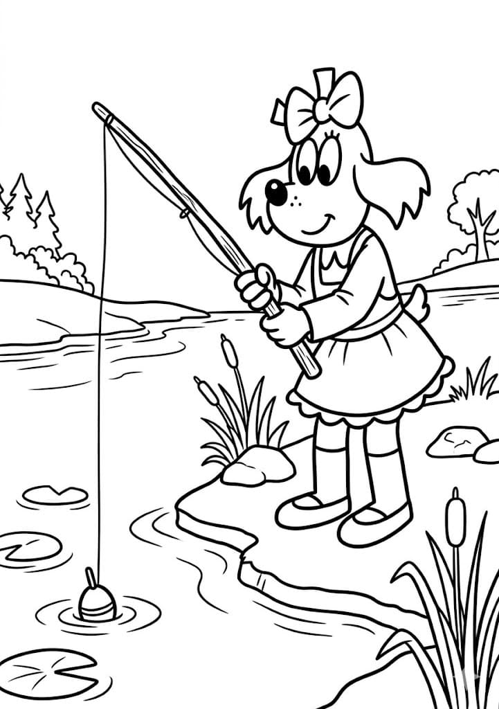 Fifinka zdarma omalovánka