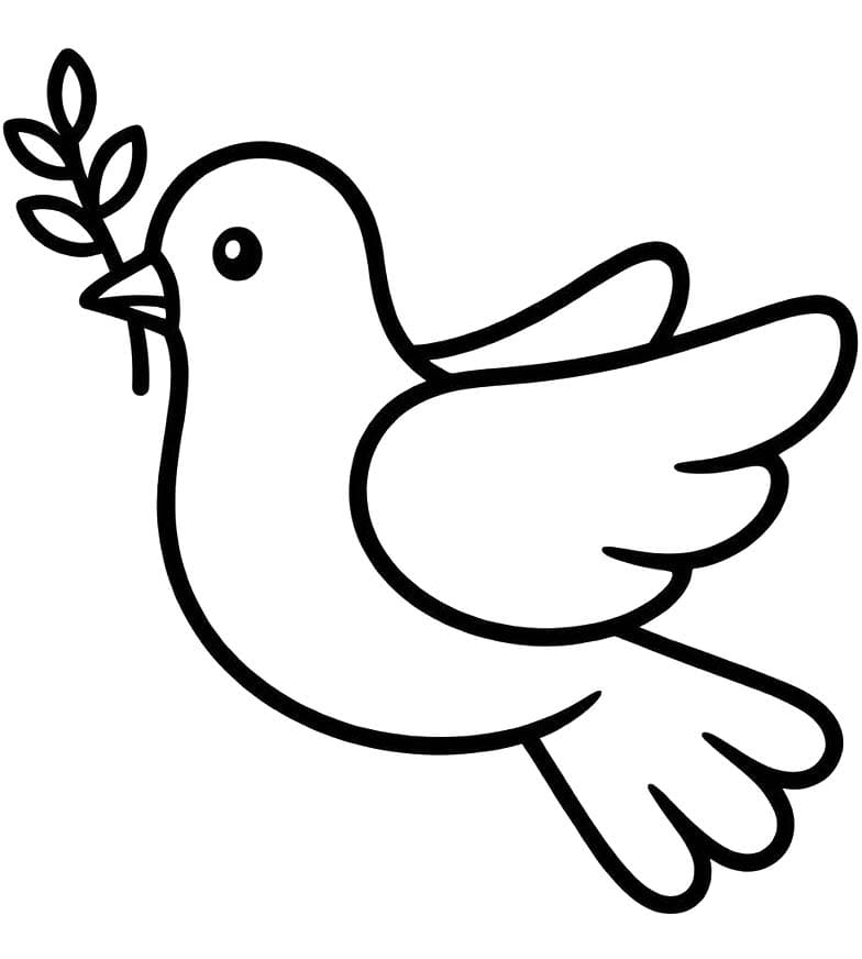 Holub zdarma prostý tisknutelné omalovánka