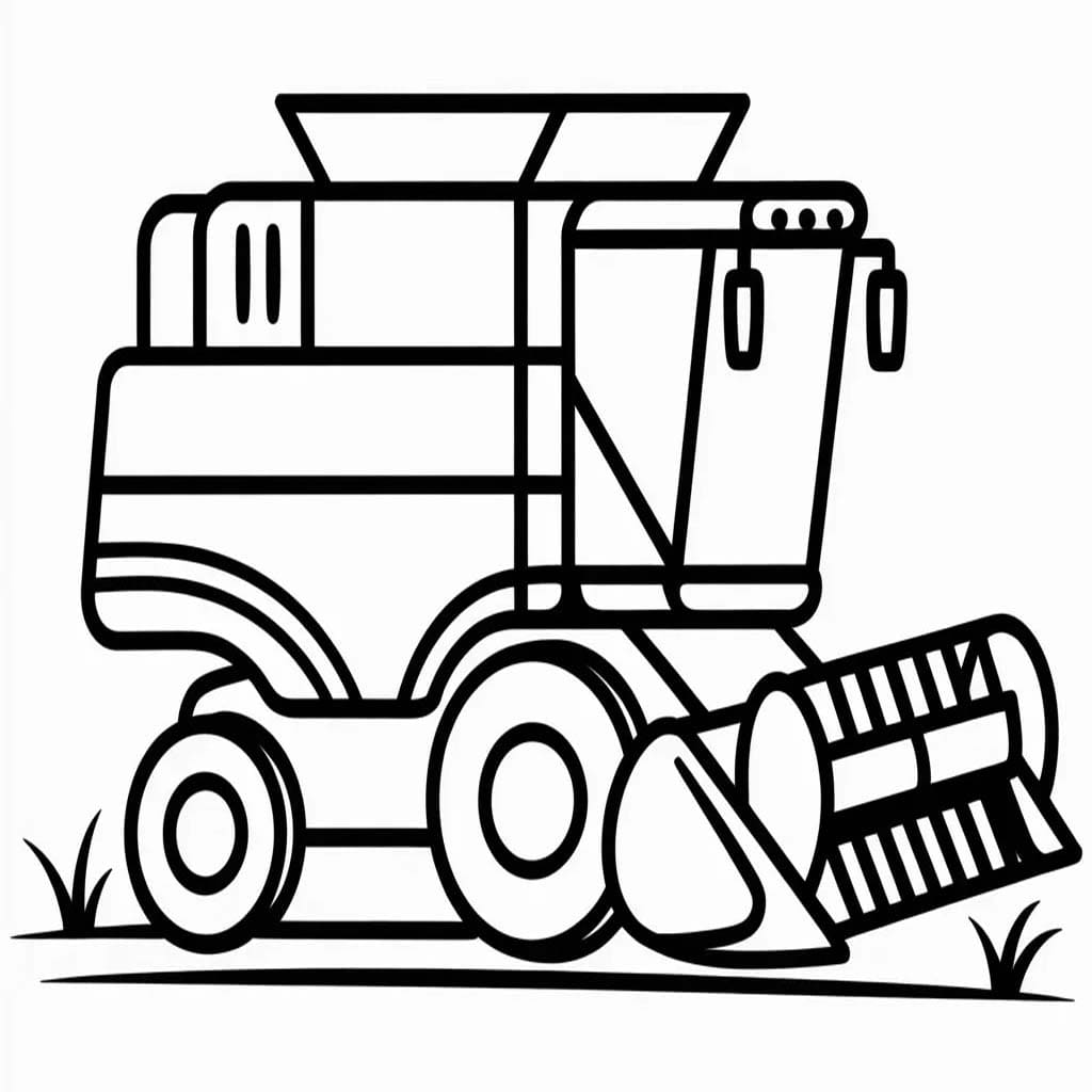 Kombajn k vytisknutí zdarma omalovánka