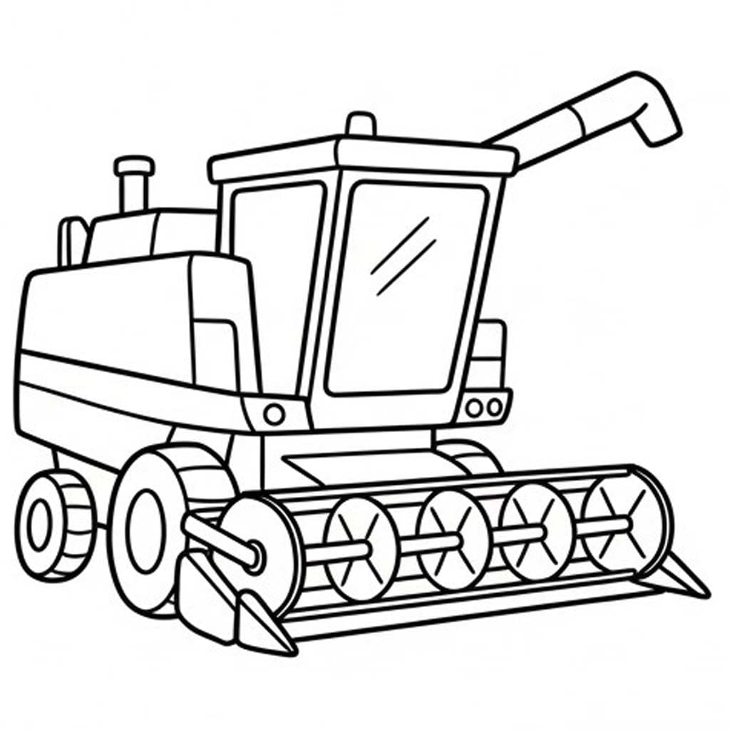 Kombajn pro děti omalovánka