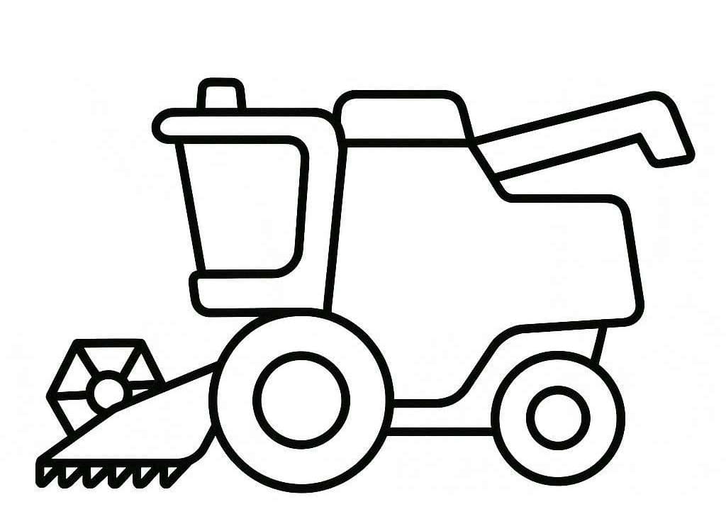 Kombajn prostý tisknutelné omalovánka