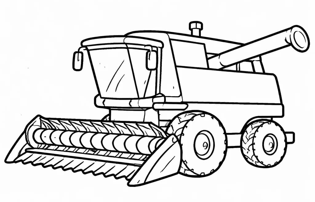 Kombajn tisknutelné omalovánka