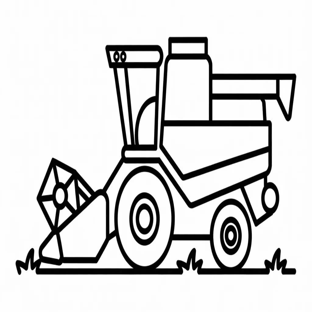 Kombajn základní tisknutelné omalovánka