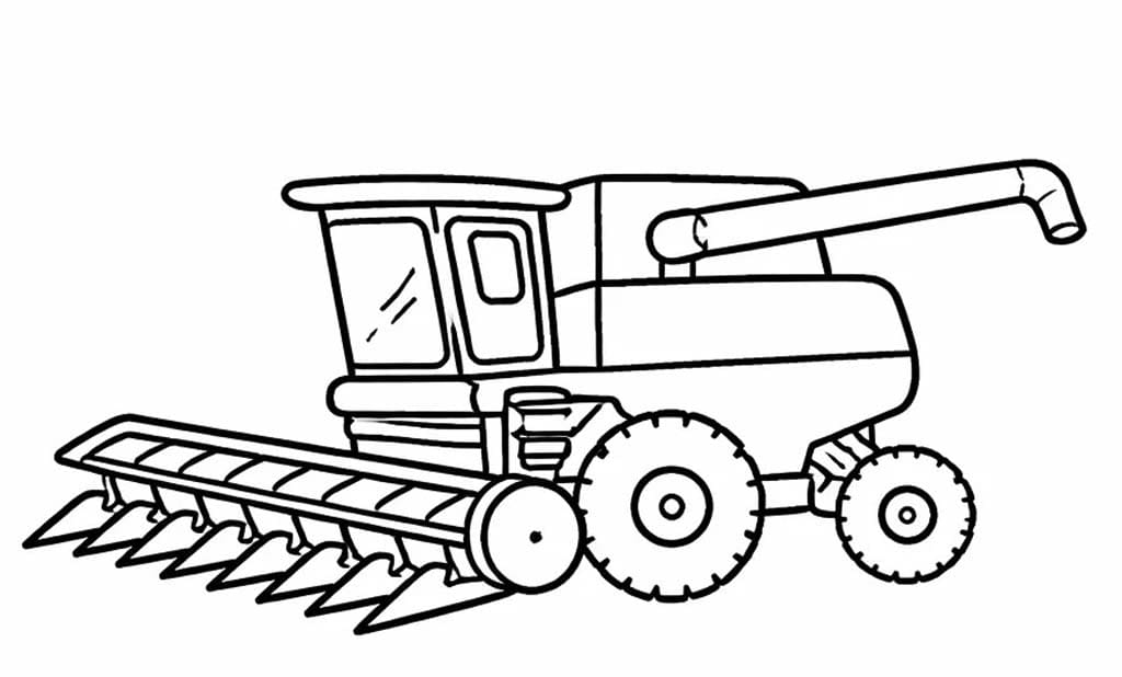 Kombajn zdarma prostý tisknutelné omalovánka