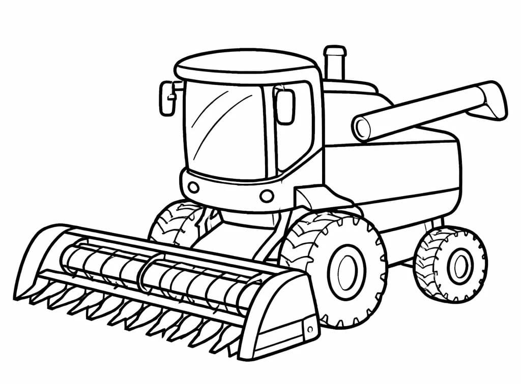 Kombajn zdarma prostý omalovánka