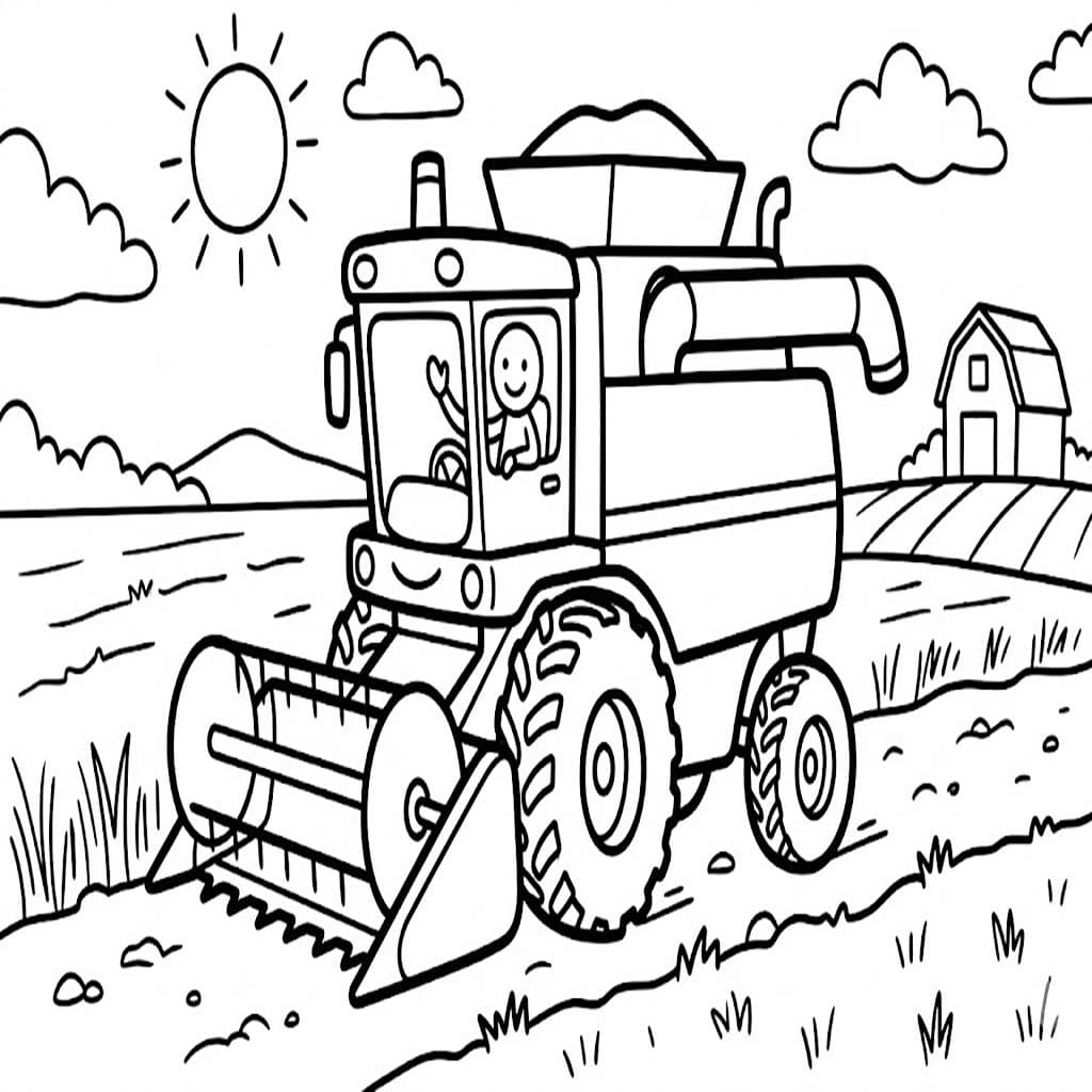 Kombajn zdarma základní omalovánka