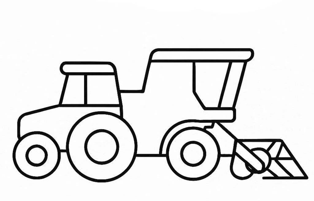 Kombajn zdarma omalovánka