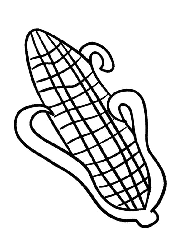 Kukuřice základní tisknutelné omalovánka