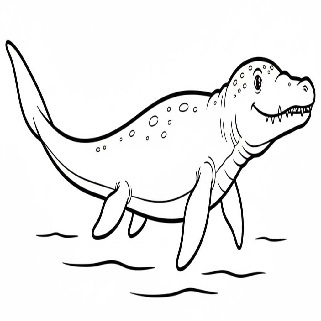 Mosasaurus zdarma prostý omalovánka