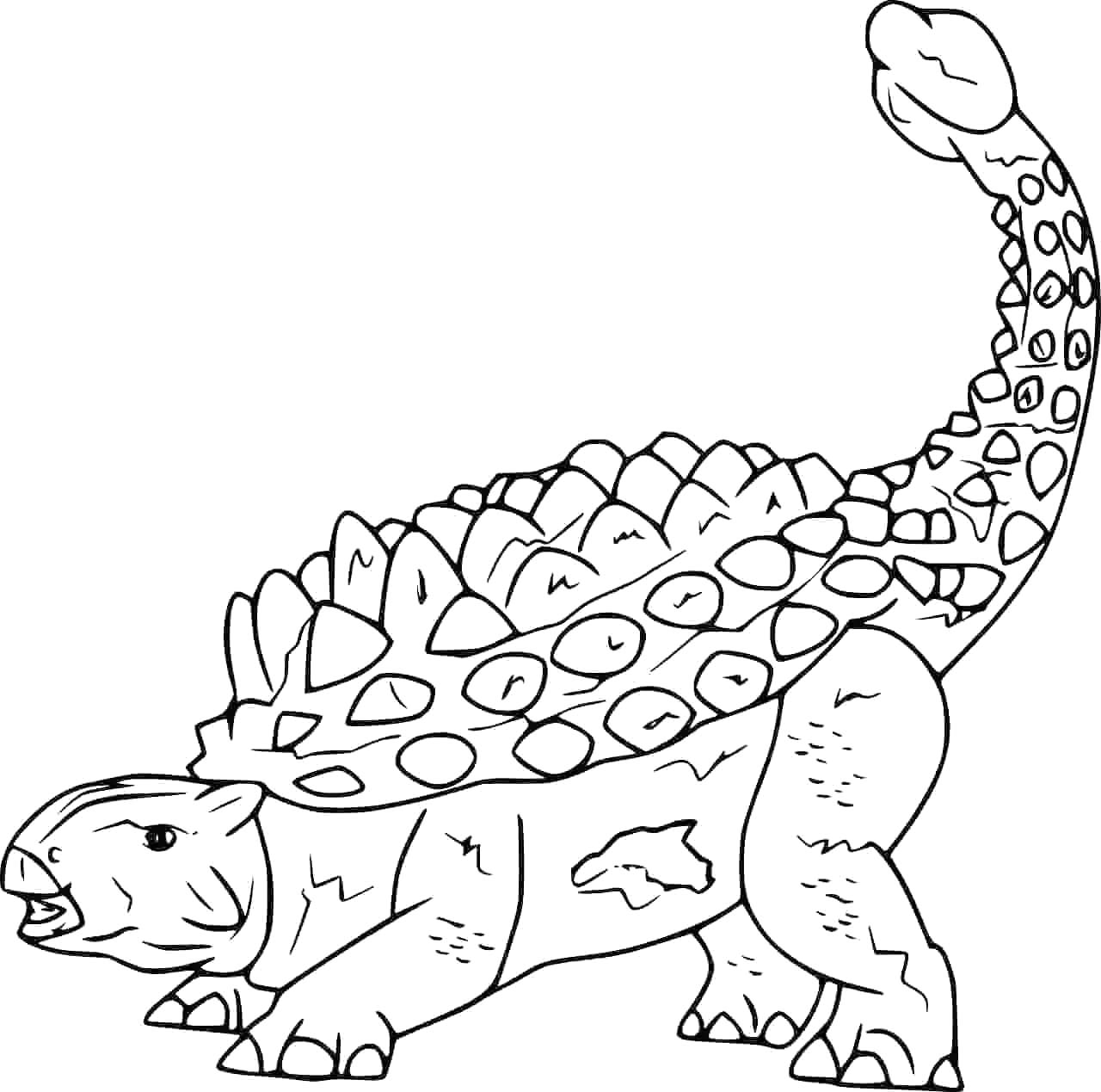 Nakreslete Ankylosaurus pro děti omalovánka