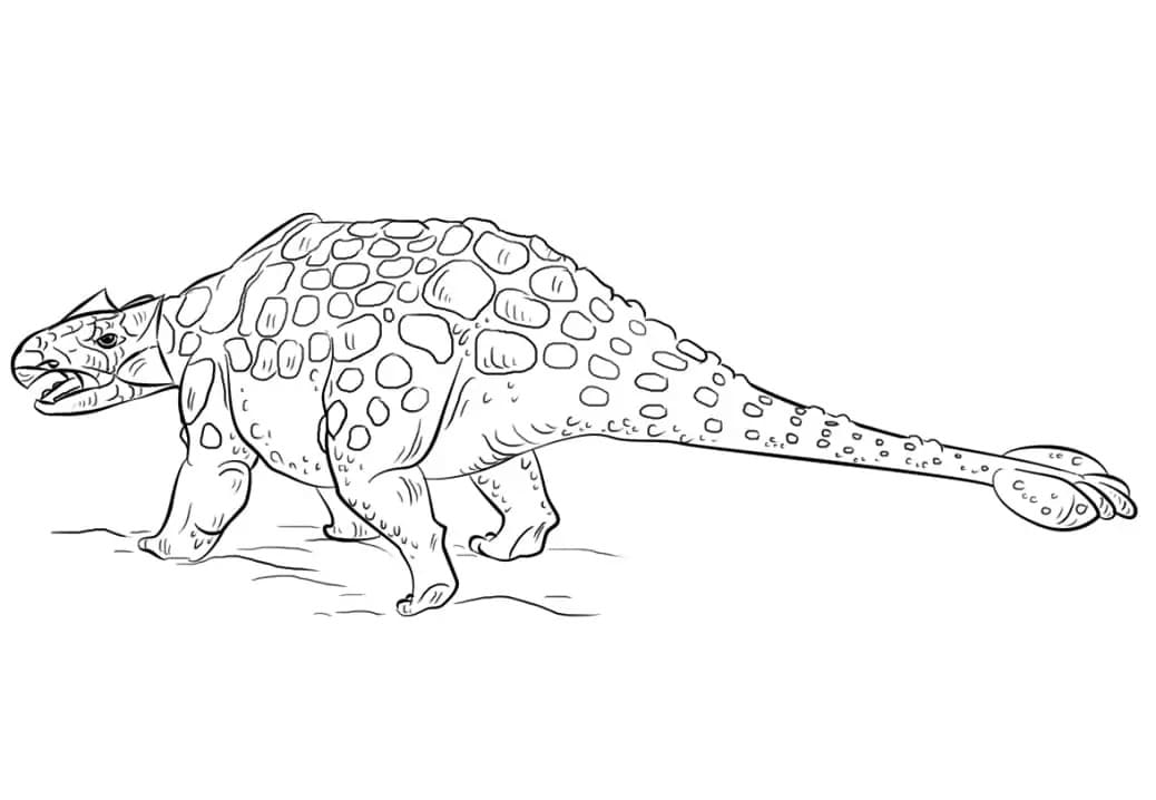 Nakreslete Ankylosaurus prostý omalovánka