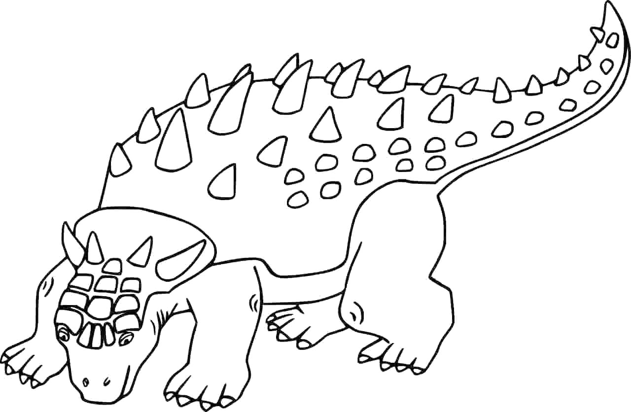 Nakreslete Ankylosaurus snadný omalovánka
