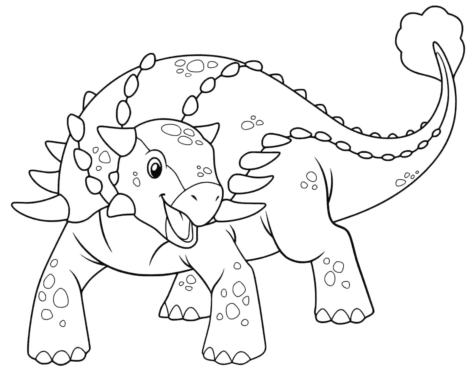 Nakreslete Ankylosaurus základní omalovánka