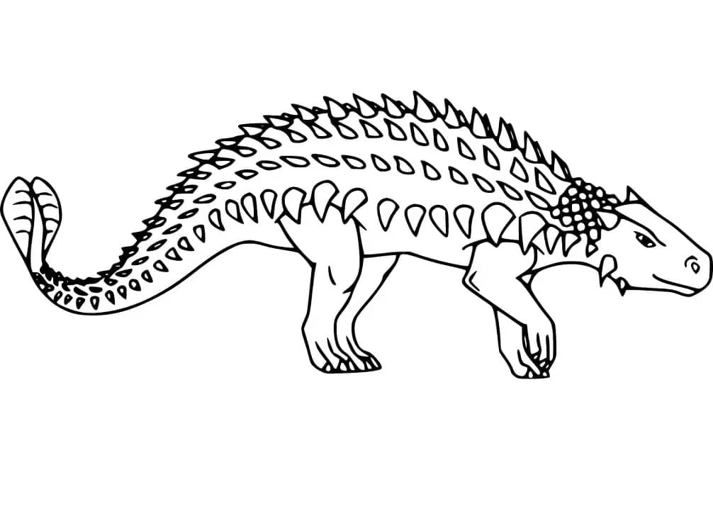 Nakreslete Ankylosaurus zdarma snadný tisknutelné omalovánka