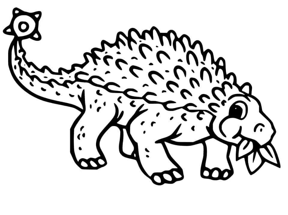 Nakreslete Ankylosaurus omalovánka