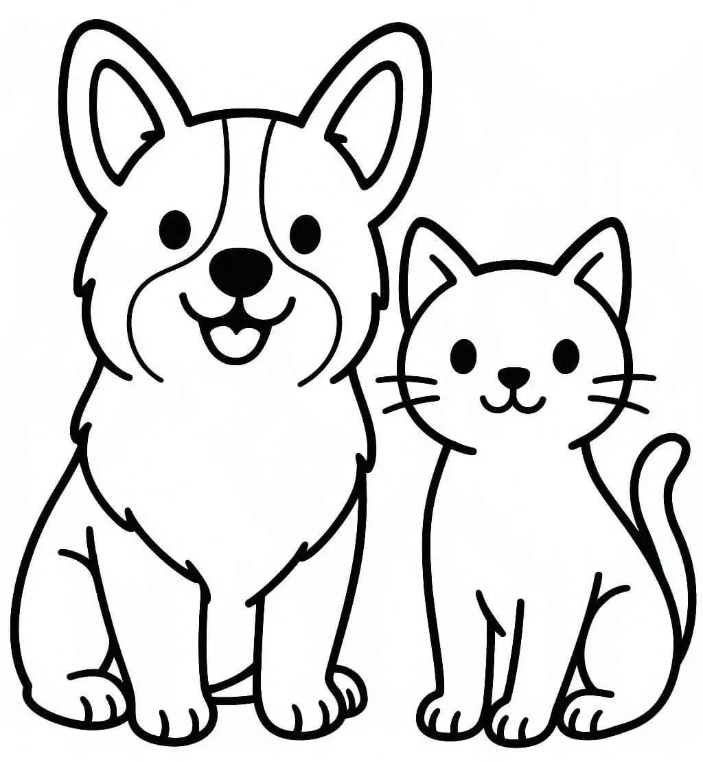 Nakreslete Corgi zdarma pro děti omalovánka