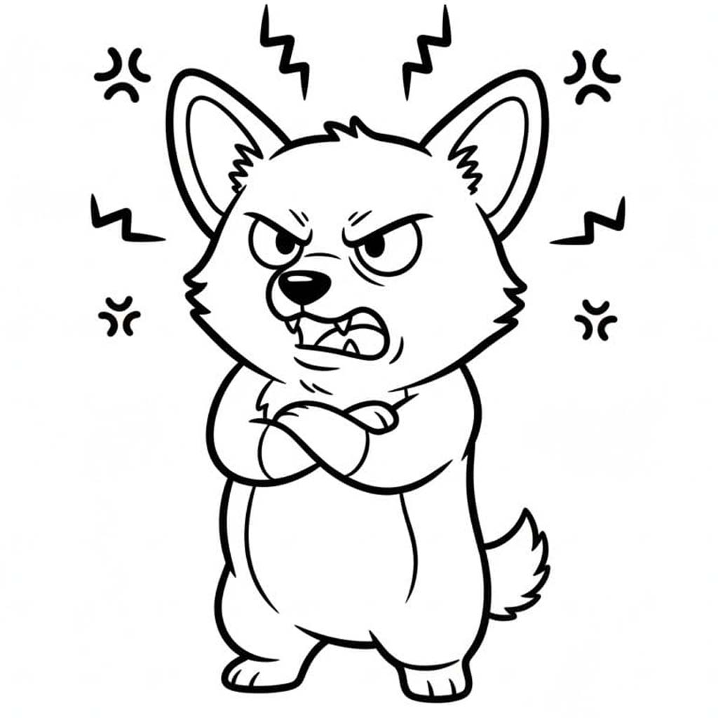 Nakreslete Corgi zdarma prostý tisknutelné omalovánka