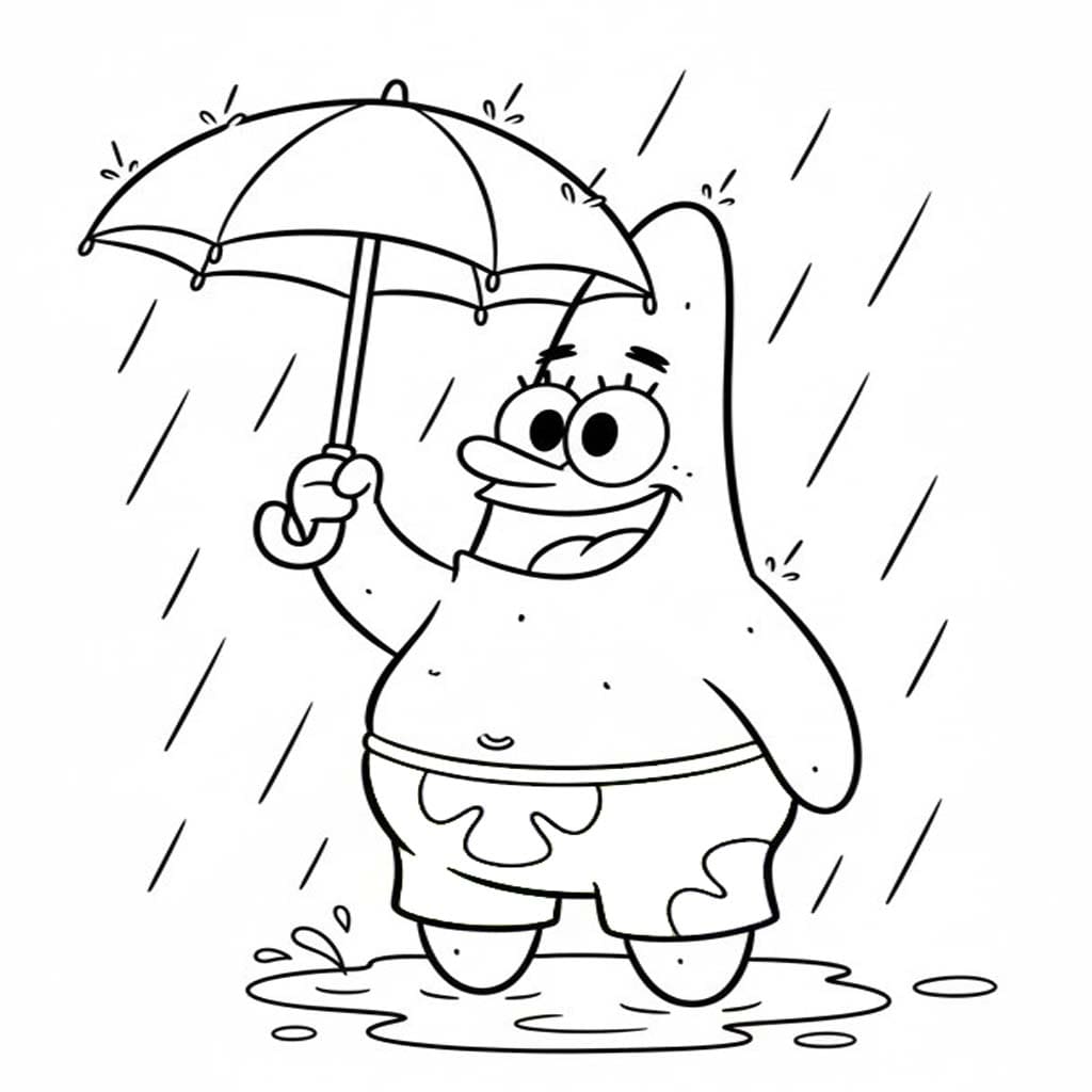 Nakreslete Déšť prostý tisknutelné omalovánka