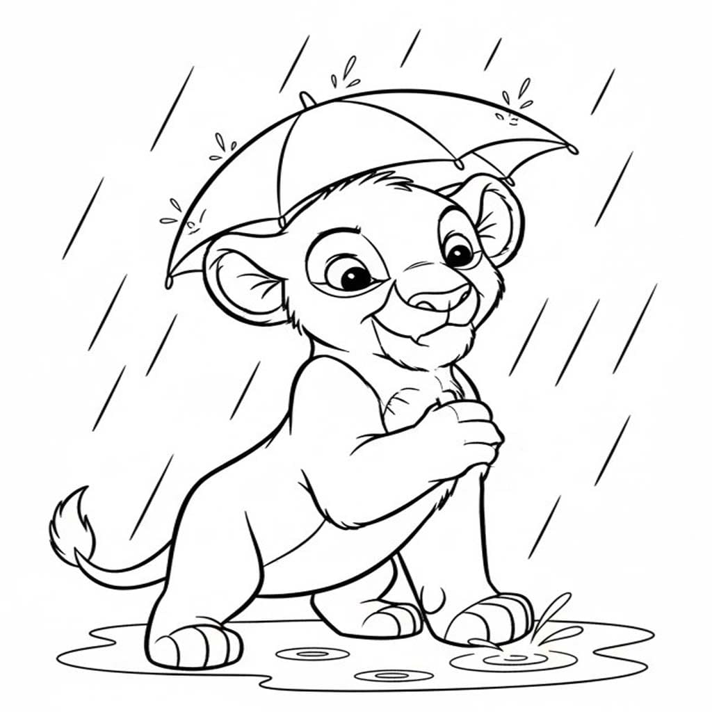 Nakreslete Déšť tisknutelné omalovánka