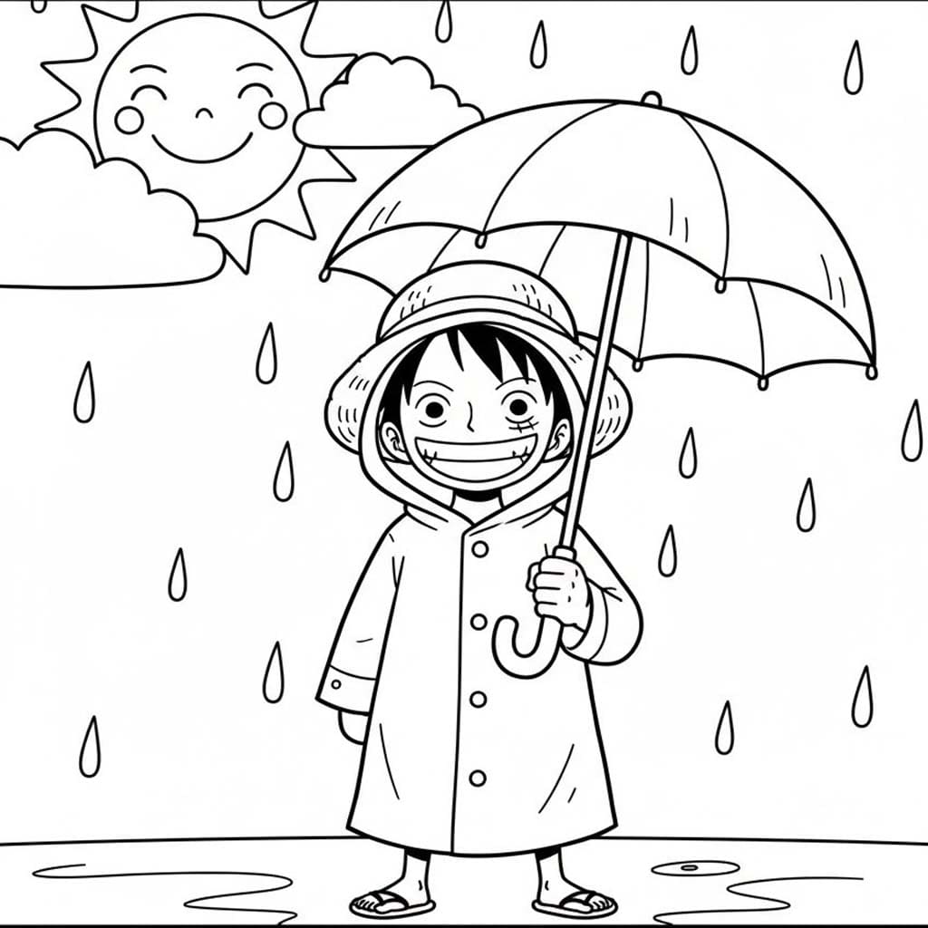 Nakreslete Déšť základní omalovánka