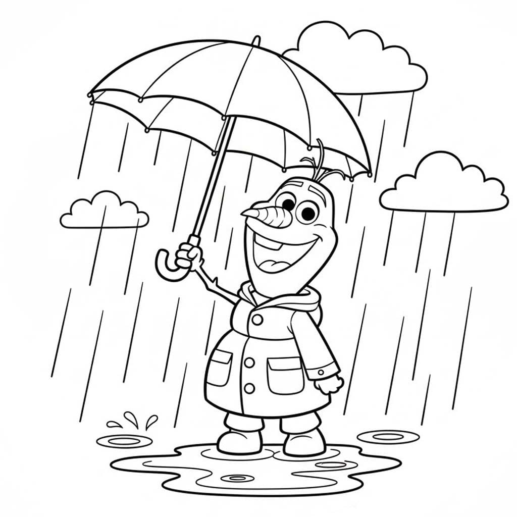 Nakreslete Déšť zdarma základní tisknutelné omalovánka